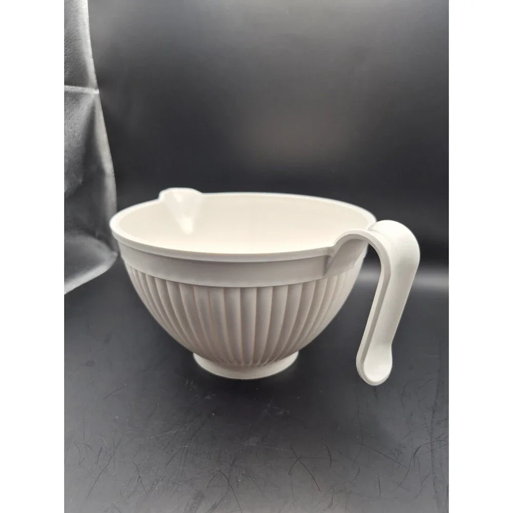 Nordic Ware Batter Bowl, White Plastic; 10 Cups Microwave & Dishwasher Safe